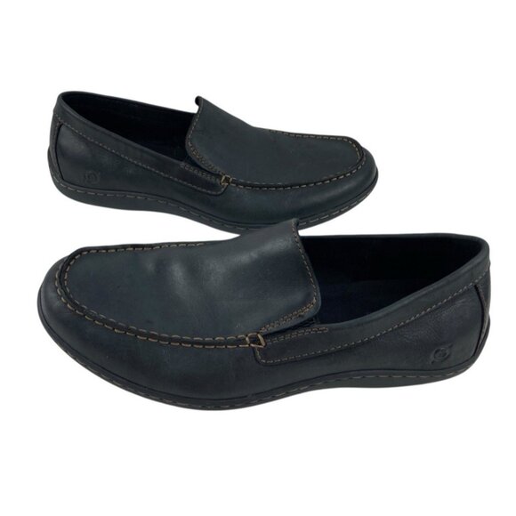 *BORN Caleb Moc Loafer Mens 11.5 Black Leather Comfort Shoe Slip On Normcore main image 9